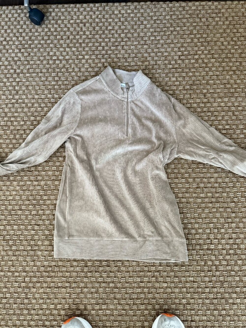 Bluemint Gael Beige Corduroy Quarter Zip M